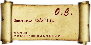 Omoracz Célia névjegykártya